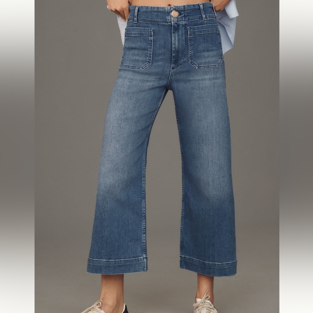 COPY - Colette high rise cropped wide leg jean by Maeve